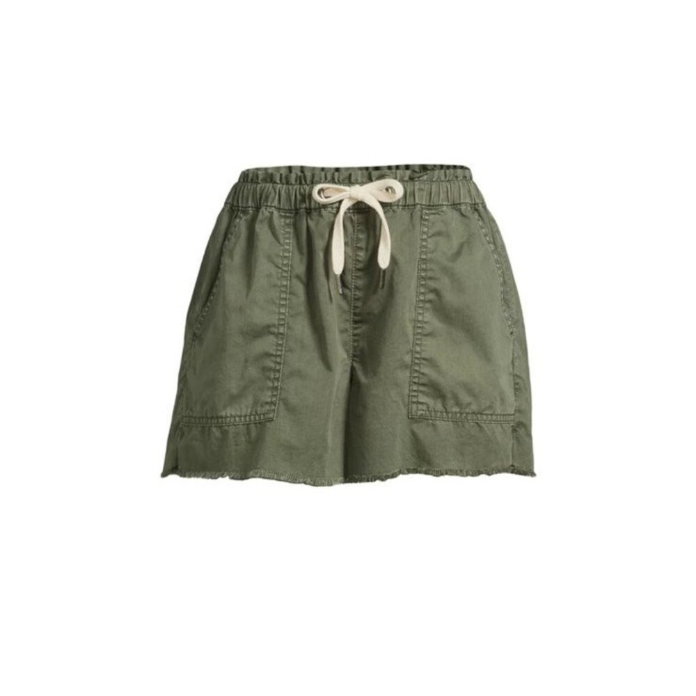 No Boundaries Shorts Juniors M Green Super High Rise Tie Front M Frayed Boho B3 - Picture 3 of 10